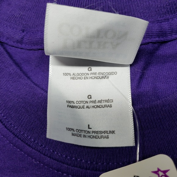 VTG Gildan Activewear Ultra Cotton T-Shirt Mens L Purple Harrahs New Orleans New - Picture 9 of 9